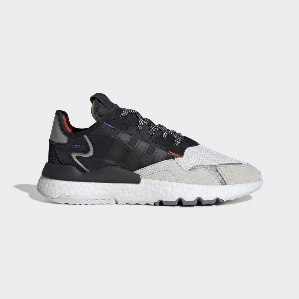 Originals Adidas Nite Jogger Barbati Romania - Negrii/Albi EF9419